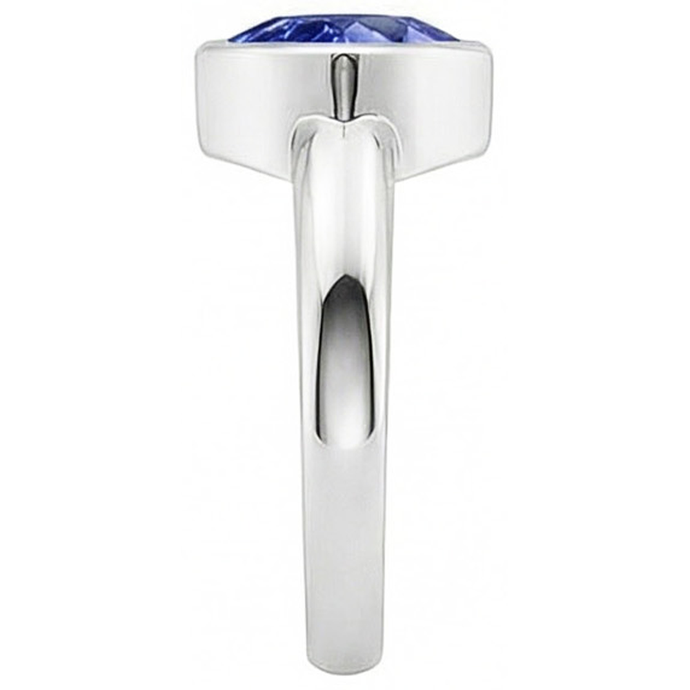 Gents Gemstone Ring Solitaire Trillion Bezel Set Ceylon Sapphire 3 Ct