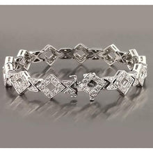 Gents White Gold Real Diamond Bracelet 3.50 Carats Jewelry New