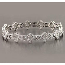 Gents White Gold Real Diamond Bracelet 3.50 Carats Jewelry New