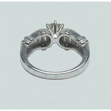 Genuine 1.50 Carats Round And Baguette Natural Earth Mined DIAMOND ( NOT LAB GROWN ) Engagement Ring White Gold 14K