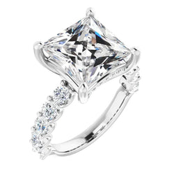 Genuine 10 Carat Princess Diamond Ring