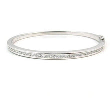 Genuine 14K White Gold 3.60 Ct Round Diamond Bangle