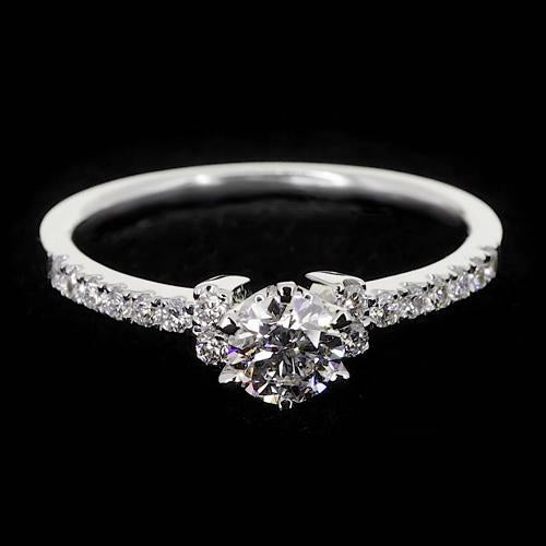 Genuine 1.50 Carats Round Engagement Ring