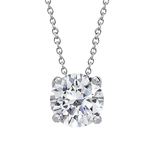 Genuine 1.50 Cts. Diamond Jewelry Necklace Pendant White Gold