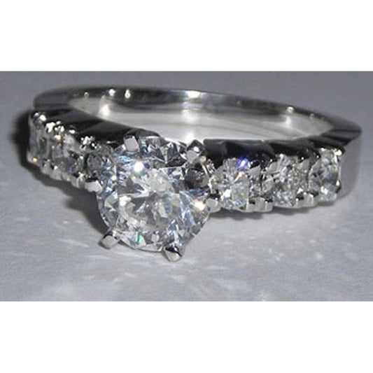 Genuine 1.60 Ct Diamond Engagement Ring White Gold