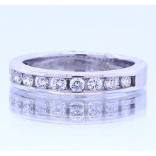 Genuine 1.65 Carats Anniversary Band Round Diamond White Gold 14K