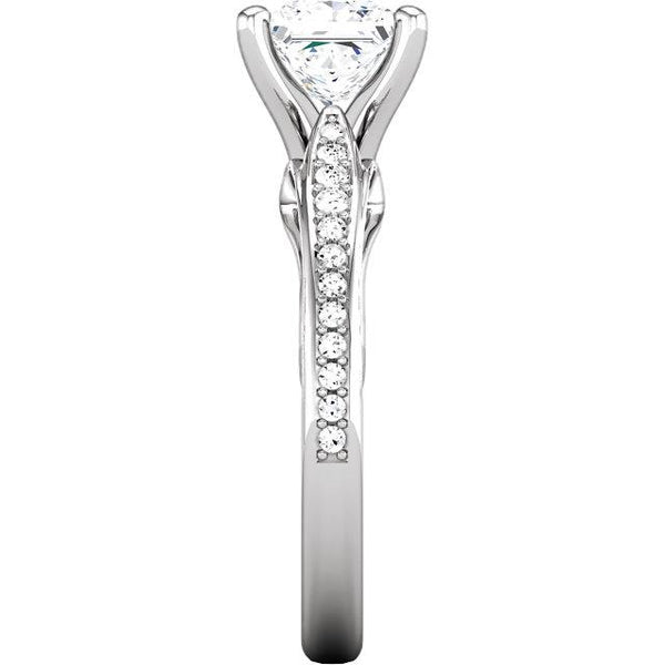 Genuine 1.80 Ct Princess & Round Brilliant Diamonds Anniversary Ring New