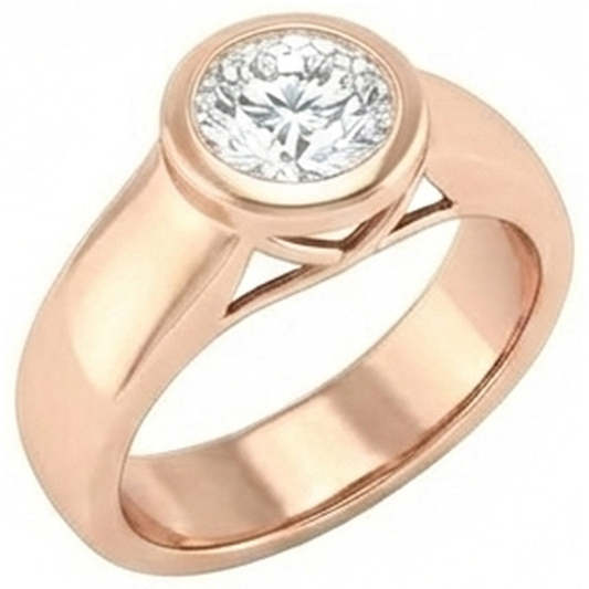 Genuine 2 Ct. Natural Earth Mined DIAMOND ( NOT LAB GROWN ) Solitaire Rose Gold Ring Jewellery New