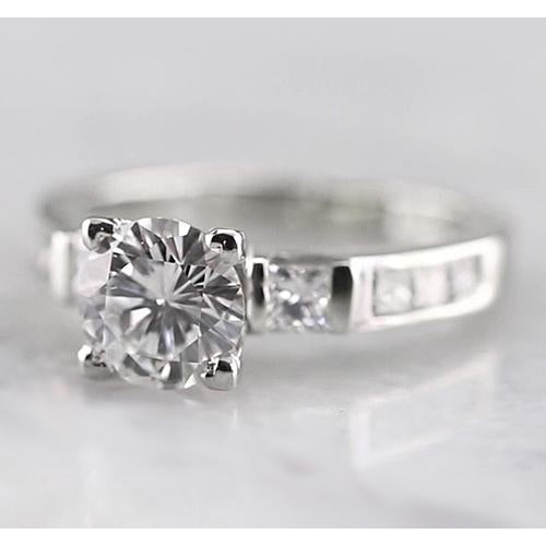 Genuine 3 Stone Diamond Engagement Ring 1.50 Carats