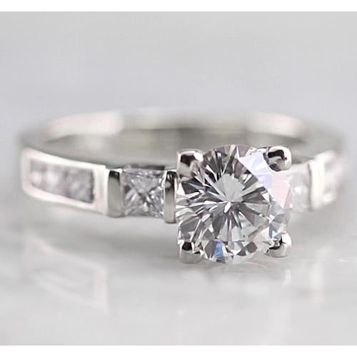 Genuine 3 Stone Diamond Engagement Ring 1.50 Carats