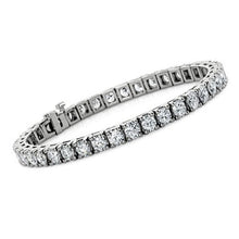 Genuine 8 Carats Round Diamond Ladies Bracelet White Gold