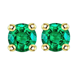 Two-Tone 14K Gold GIA Certified Colombian Emerald Gemstone
