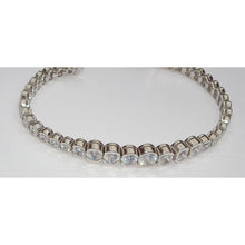 Genuine 8.80 Carats Diamond Tennis Bracelet Vs Graduated Bezel