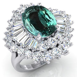 Genuine Alexandrite Diamond Ring