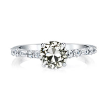 Genuine Baguette & Round Old Miner Diamond Anniversary Ring Prong Set 4 Carats