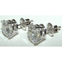 Genuine Big Diamond Stud Earring 5.02 Carats Diamond Platinum