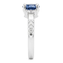 Genuine Blue Natural Earth Mined Diamond Ring