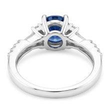 Genuine Blue Natural Earth Mined Diamond Ring
