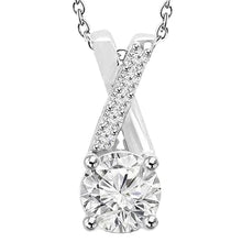 Genuine Brilliant Cut Diamonds Pendant Necklace 2.50 Carat 14K White Gold