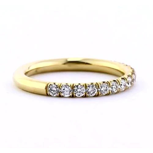 Genuine Comfort Fit Diamond Anniversary Band 0.50 Carats Yellow Gold Jewelry