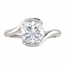 Genuine Cushion Natural Earth Mined DIAMOND ( NOT LAB GROWN ) Engagement Anniversary Ring 1.91 Carat White Gold 14K