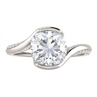 Genuine Cushion Natural Earth Mined DIAMOND ( NOT LAB GROWN ) Engagement Anniversary Ring 1.91 Carat White Gold 14K