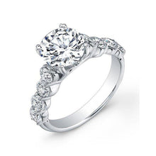Genuine Natural Earth Mined Diamond Accented Engagement Ring 4.10 Carats White Gold 14K