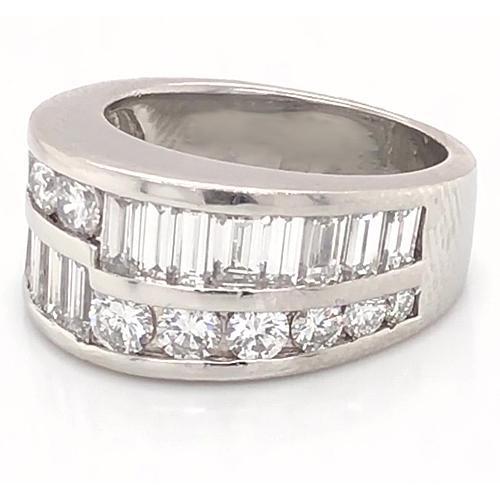 Genuine Diamond Anniversary Band 4 Carats Prong Setting Men Jewelry New2