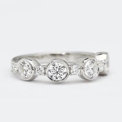 Genuine Diamond Anniversary Wedding Band 2.25 Carats Ladies Jewelry