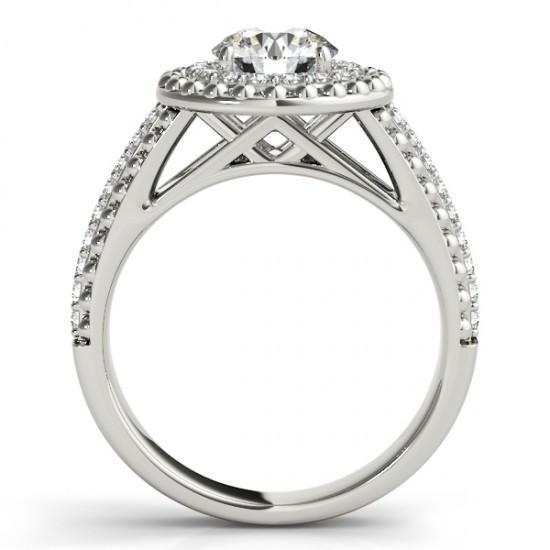 Genuine Diamond Antique Style Engagement Ring 2 Carats 