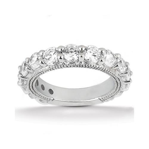 Genuine Diamond Antique Style Engagement Ring  Gold 14K