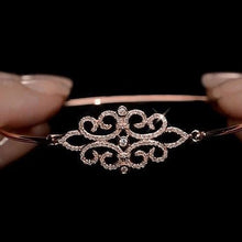 Genuine Diamond Bangle Rose Gold 5 Carats Women 
