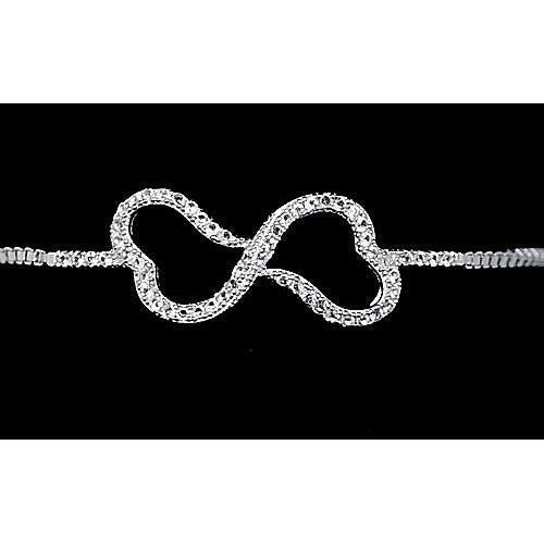 Genuine Diamond Bracelet Heart 4 Carats Women 