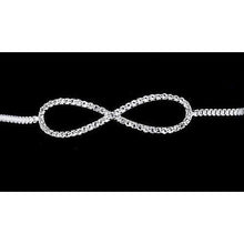 Genuine Diamond Chain Bracelet 4.20 Carats Infinity Symbol Women Jewelry 14K