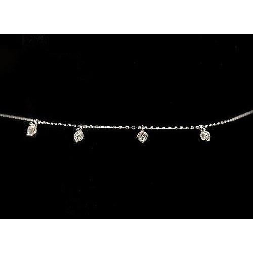 Genuine Diamond Chain Bracelet Prong Set 1.50 Carats