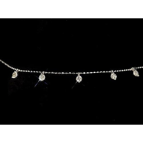 Genuine Diamond Chain Bracelet Prong Set Women Jewelry