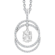  Genuine Diamond Circle Pendant Necklace Oval Old Miner 4 Carats Prong Set