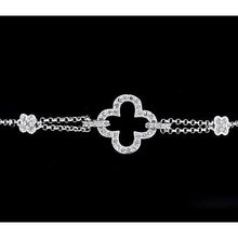 Genuine Diamond Crosses Bracelet Women White Gold Jewelry