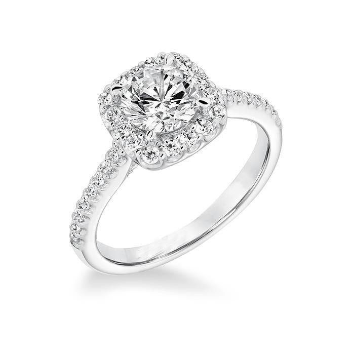 natural round diamond 1.85ct ring front view