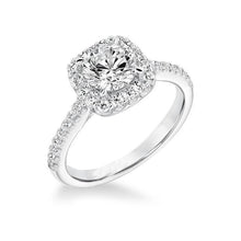 natural round diamond 1.85ct ring front view