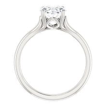 Genuine Diamond Engagement Oval Solitaire Ring 3.50 Carats White Gold2