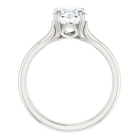 Genuine Diamond Engagement Oval Solitaire Ring 3.50 Carats White Gold2