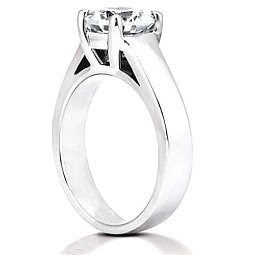 Genuine Diamond Engagement Ring Prong Style 0.75 Ct. Solitaire Gold
