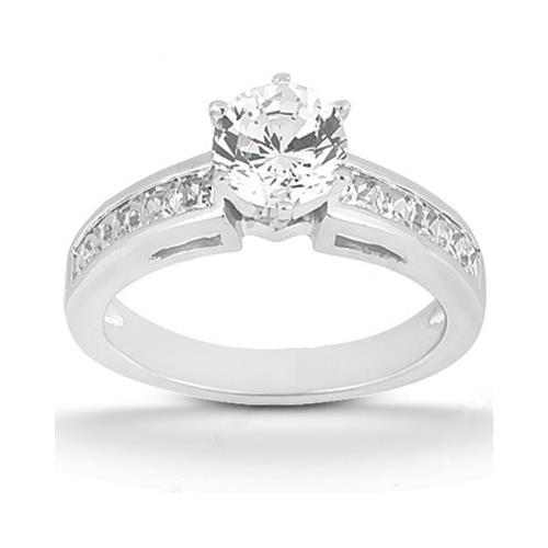 Genuine Diamond Engagement Ring Set 2.85 Carats Round and 