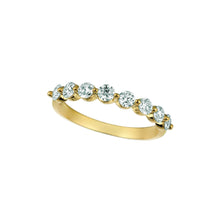 Genuine Diamond Half Eternity Band 0.75 Carats Yellow Gold 14K