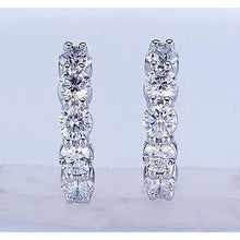 Genuine Diamond Hoops Earring