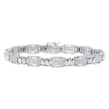 Genuine Diamond Men Bracelet Solid White Gold Fine Jewelry 4.20 Carats