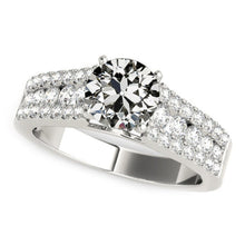 Genuine Diamond Old Cut Engagement Ring Women's Jewelry 5 Carats Pave Setting