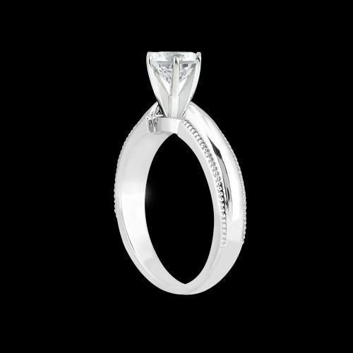 Genuine Diamond Solitaire Ring Antique Style White Gold 14K 1.01 Carat3