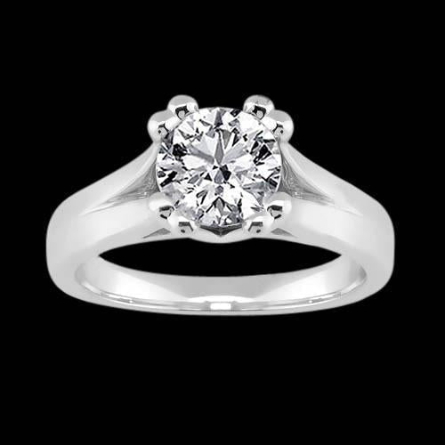 Genuine Diamond Solitaire Ring White Gold Jewelry 3 Ct.